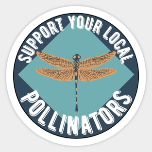 Support Dragonfly Pollinators Sticker